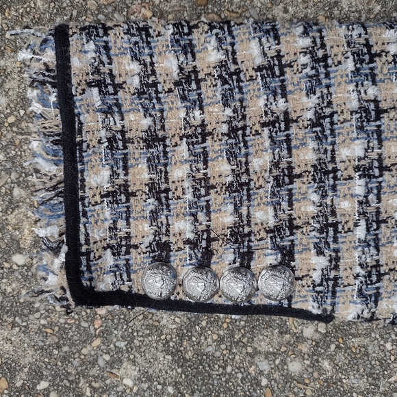 Veronica Beard Theron Tweed Blazer Navy Gold Button Double Breasted 10 NWOT - Picture 10 of 11